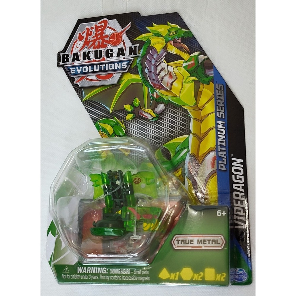 Bakugan Evolutions Platinum Viperagon True Metal Spin Master🆕 📸SEE PICS📸‎